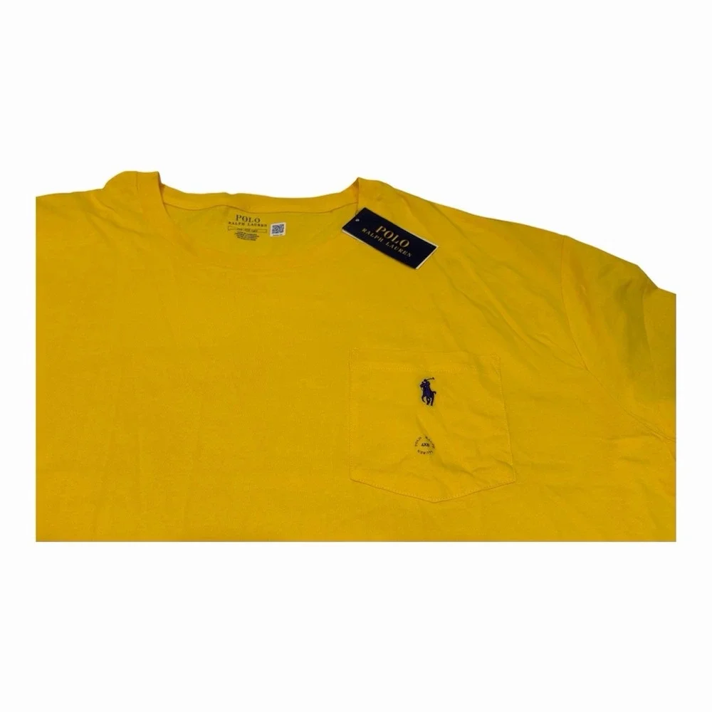 Polo Ralph Lauren Men's SZ 4XB  T-Shirt Classic-Fit Jersey SS Pocket Yellow NWT